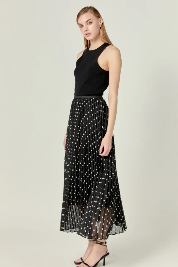 ENGLISH FACTORY Skirts | Tops*- Zoe Midi Skirt BLACKWHITE