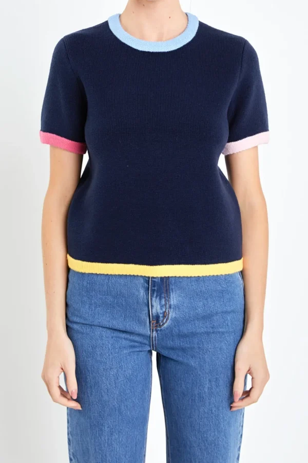 ENGLISH FACTORY Sweaters & Knits | Matching Sets*English Factpry - Color Block Sweater Top