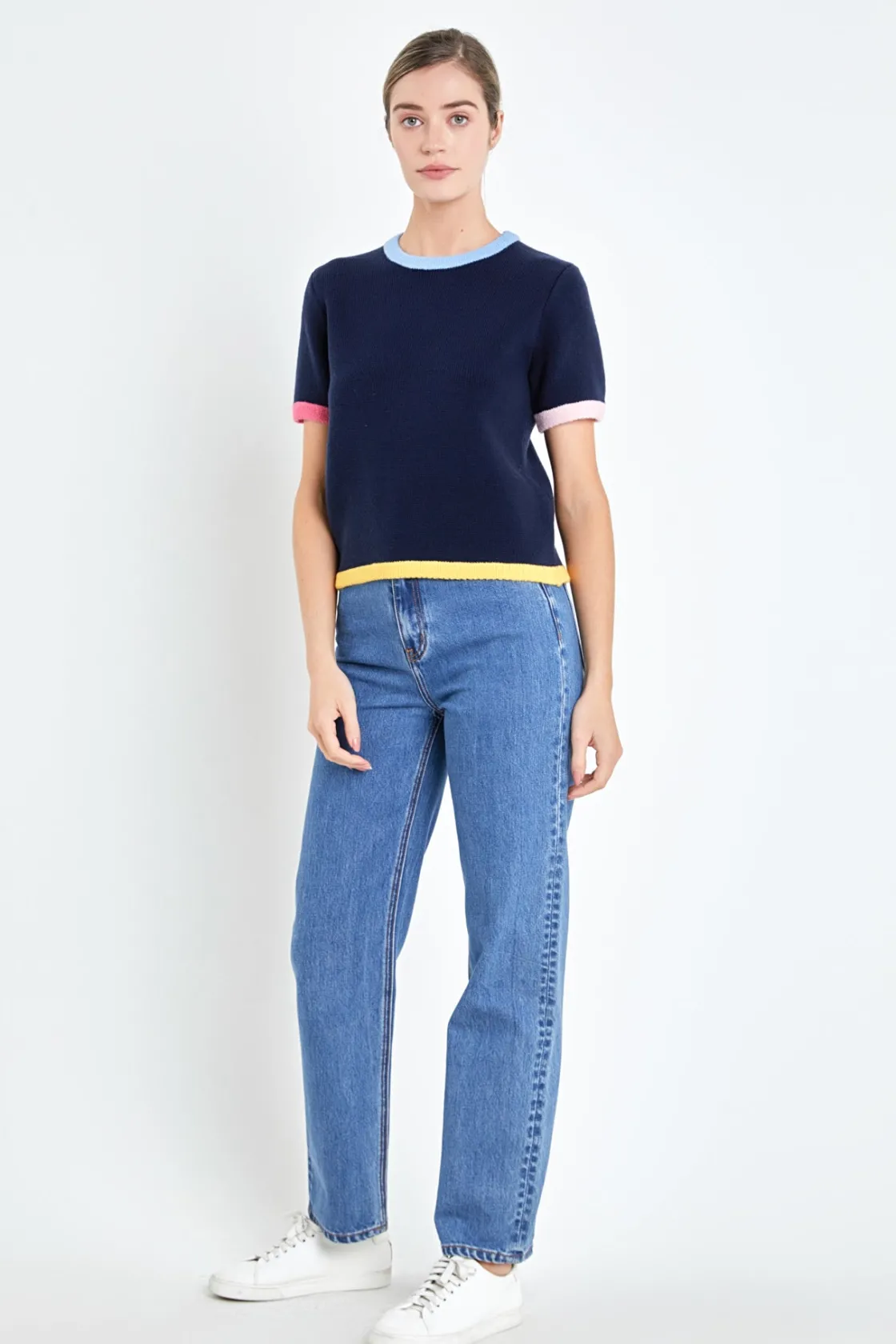 english_factpry__color_bl_12.webp ENGLISH FACTORY Sweaters & Knits | Matching Sets*English Factpry - Color Block Sweater Top