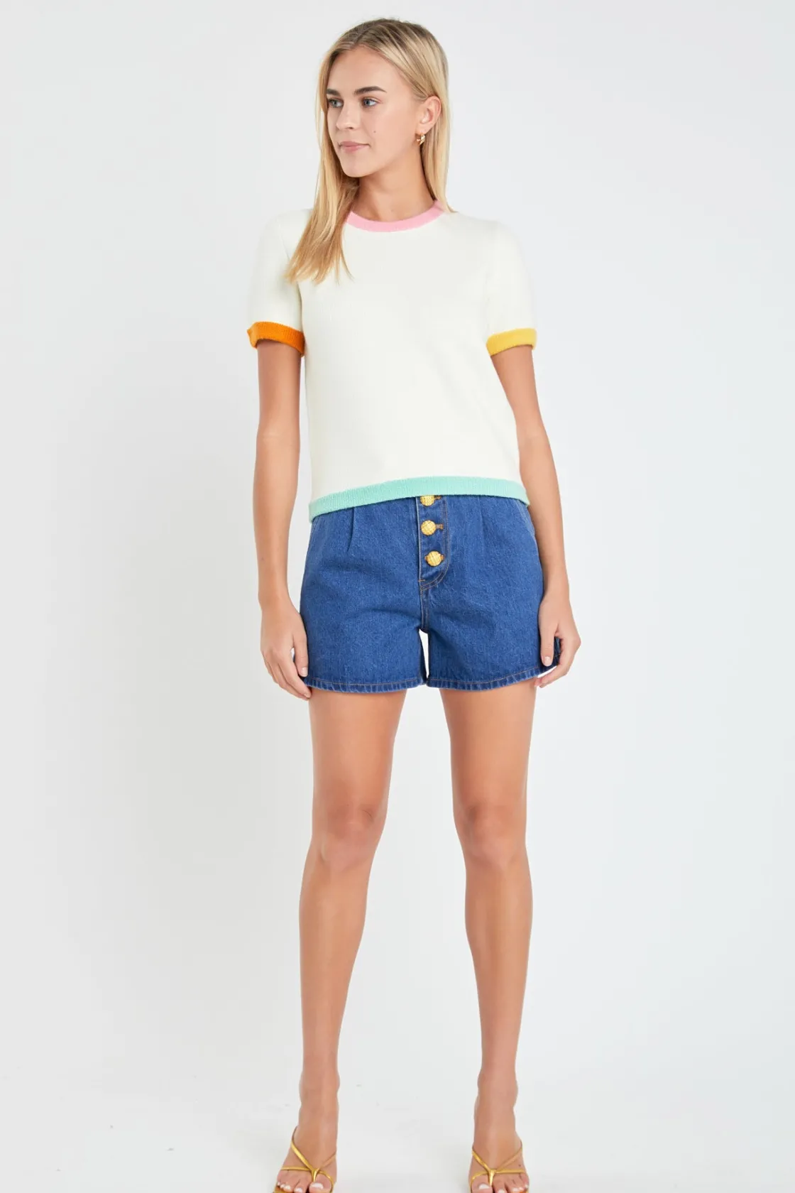 english_factpry__color_bl_4.webp ENGLISH FACTORY Sweaters & Knits | Matching Sets*English Factpry - Color Block Sweater Top