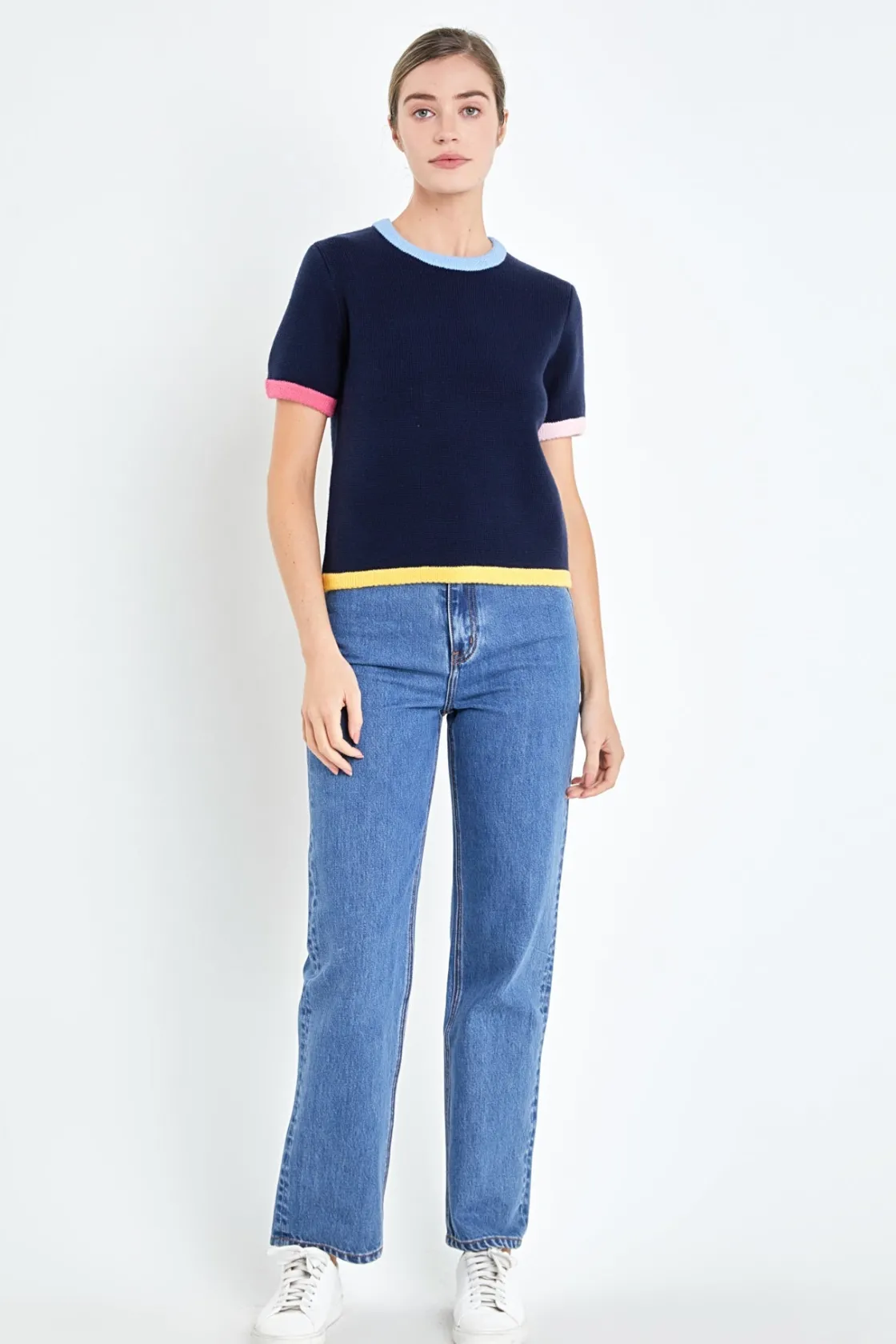 english_factpry__color_bl_9.webp ENGLISH FACTORY Sweaters & Knits | Matching Sets*English Factpry - Color Block Sweater Top