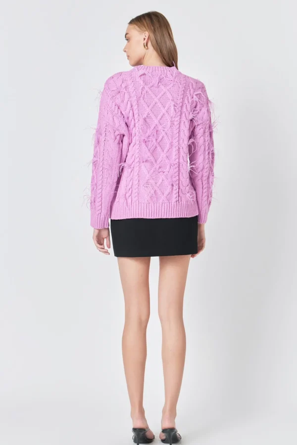 ENDLESS ROSE Sweaters & Knits | Tops*Feather Detail Sweater LILAC