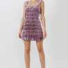 FREE THE ROSES Bodycon Dresses | Floral Dresses*Floral Smocked Velvet Mini Dress PURPLE