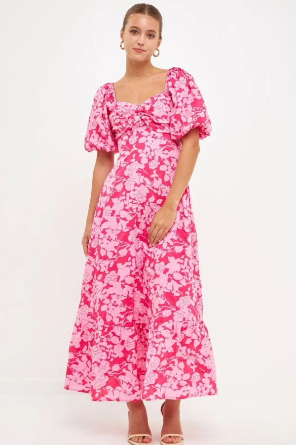 FREE THE ROSES Floral Dresses | Tops*Free The Rose - Floral Cut-Out Maxi Dress