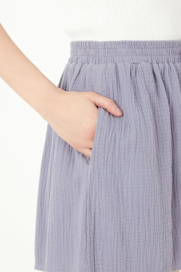 FREE THE ROSES Shorts & Skorts | Tops*Free The Rose - Gauze Shorts With Thick Elastic Band And Pockets