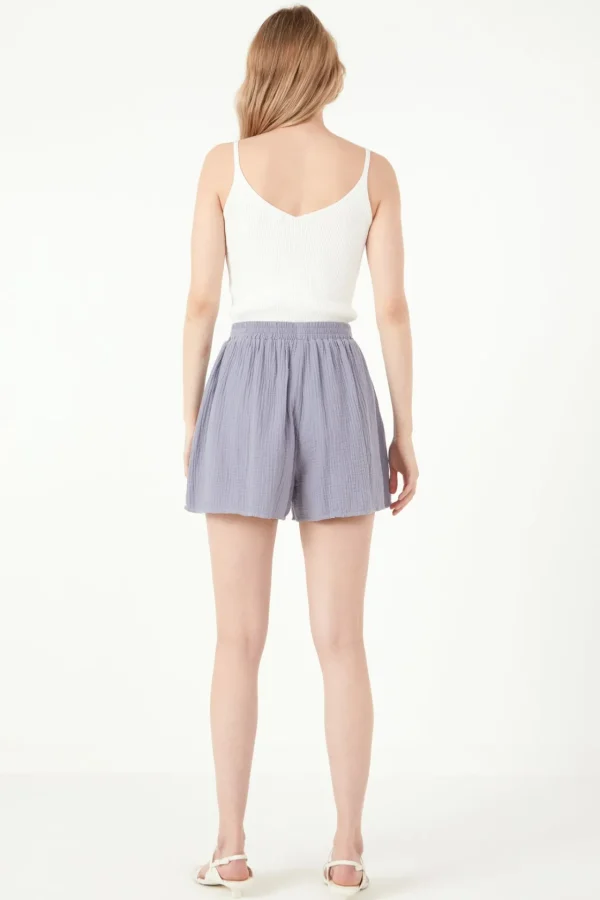 FREE THE ROSES Shorts & Skorts | Tops*Free The Rose - Gauze Shorts With Thick Elastic Band And Pockets