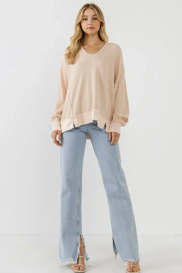 FREE THE ROSES Tops*Free The Rose - Thermal Pullover