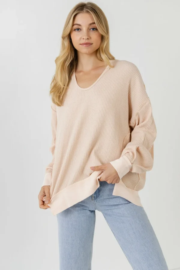 FREE THE ROSES Tops*Free The Rose - Thermal Pullover