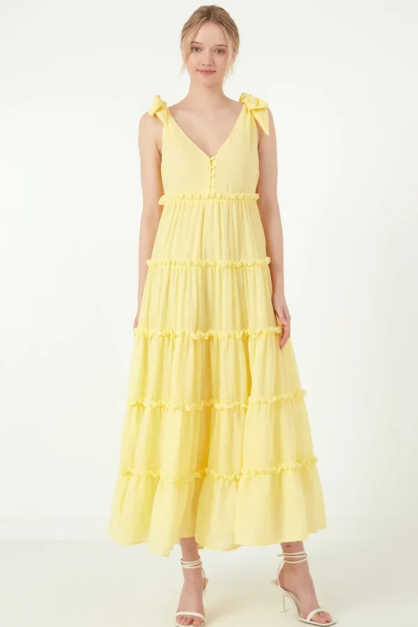 FREE THE ROSES Boho Dresses | White Dresses*Free The Rose - Tiered Maxi Dress