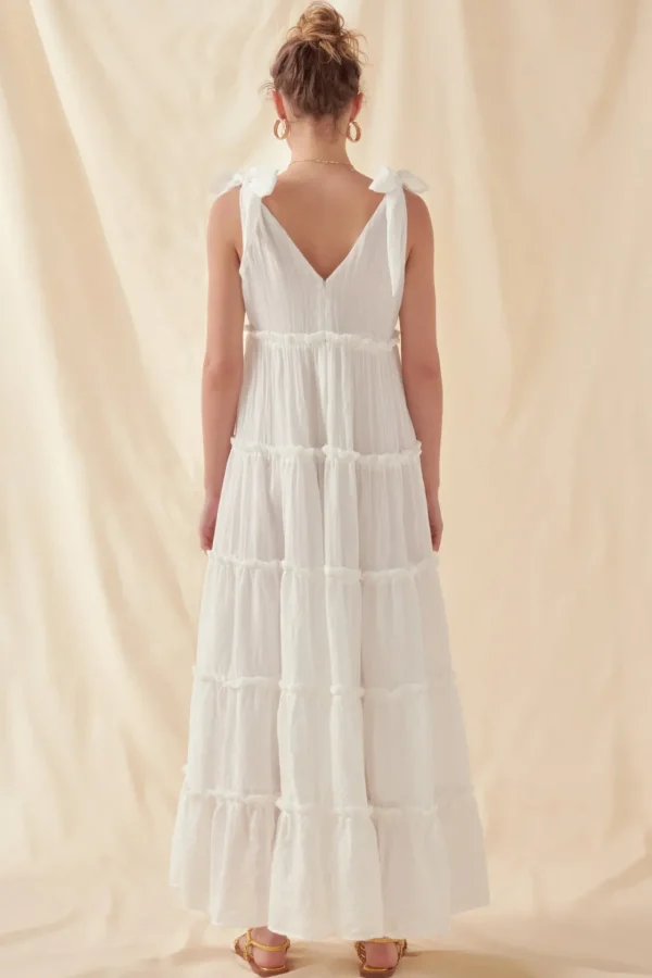 FREE THE ROSES Boho Dresses | White Dresses*Free The Rose - Tiered Maxi Dress