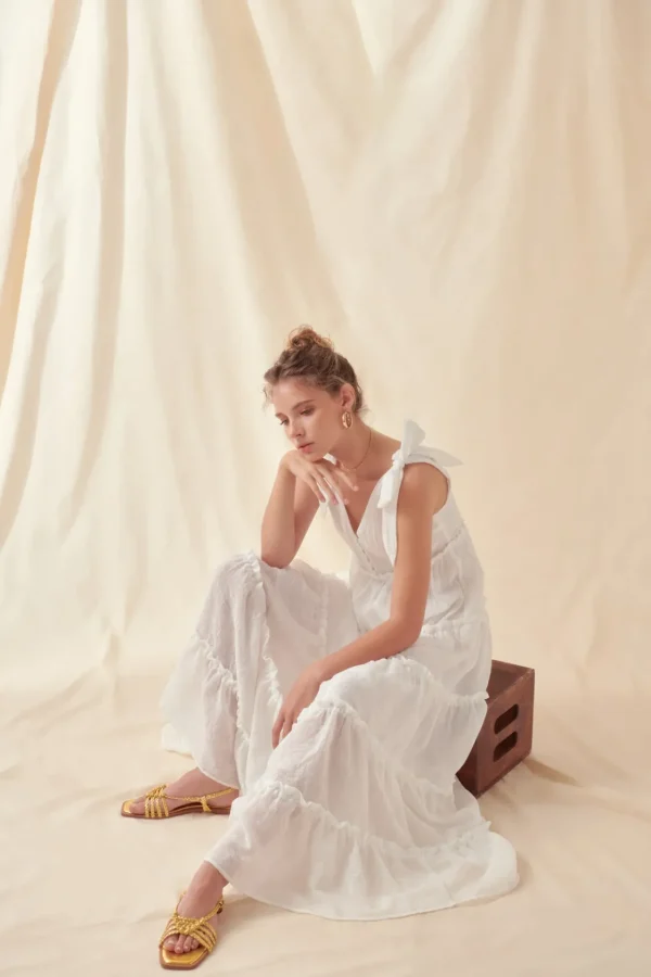 FREE THE ROSES Boho Dresses | White Dresses*Free The Rose - Tiered Maxi Dress
