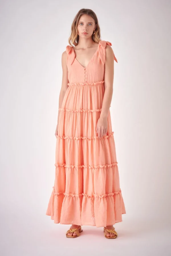 FREE THE ROSES Boho Dresses | White Dresses*Free The Rose - Tiered Maxi Dress