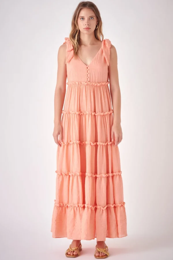 FREE THE ROSES Boho Dresses | White Dresses*Free The Rose - Tiered Maxi Dress