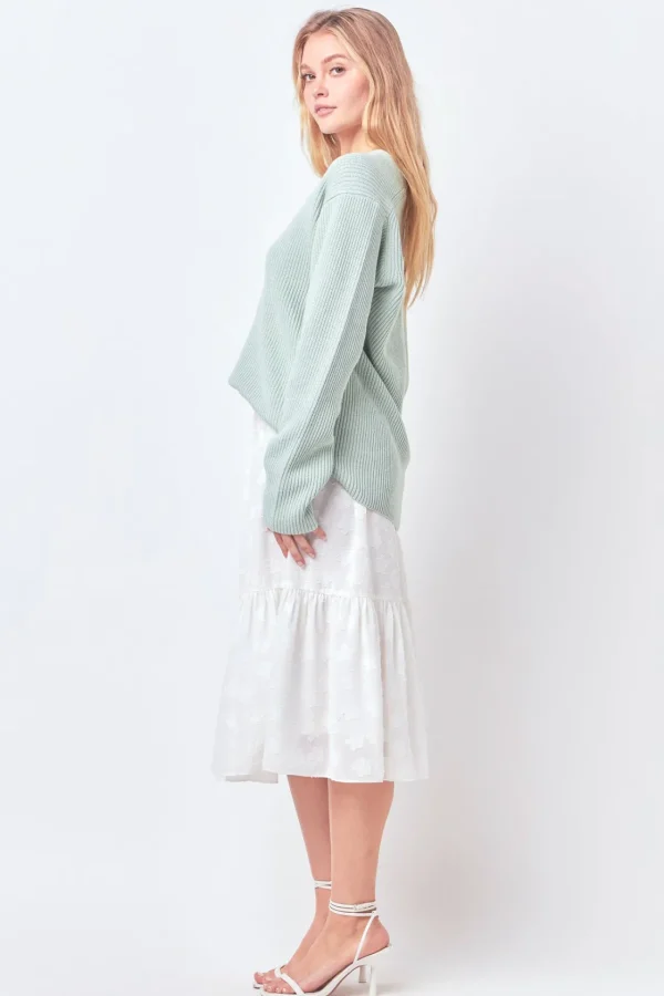 FREE THE ROSES Sweaters & Knits | Tops*Free The Rose - V-neckline Long Sleeve Sweater