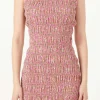 FREE THE ROSES Tops*- All Over Smocked Ruffled Mini PINK