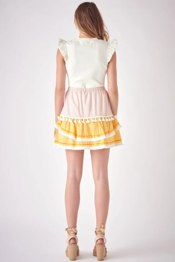 FREE THE ROSES Skirts | Tops*- Embellishment Skirt YELLOW