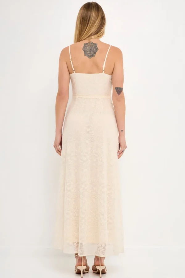 FREE THE ROSES Lace Dresses | Tops*- Embroidered Lace Camisole Dress ECRU