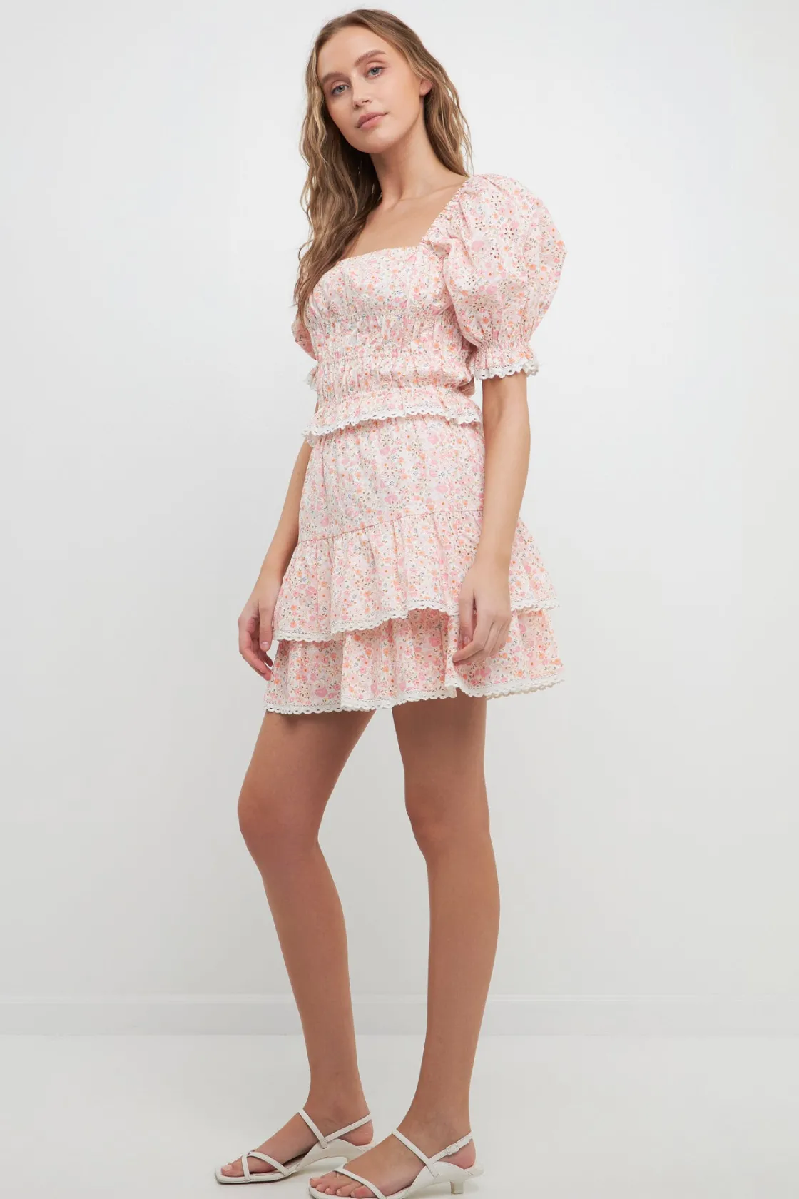 free_the_roses___floral_e_0-10.webp FREE THE ROSES Matching Sets | Skirts*- Floral Eyelet Ruffled Mini Skirt PINKMULTI
