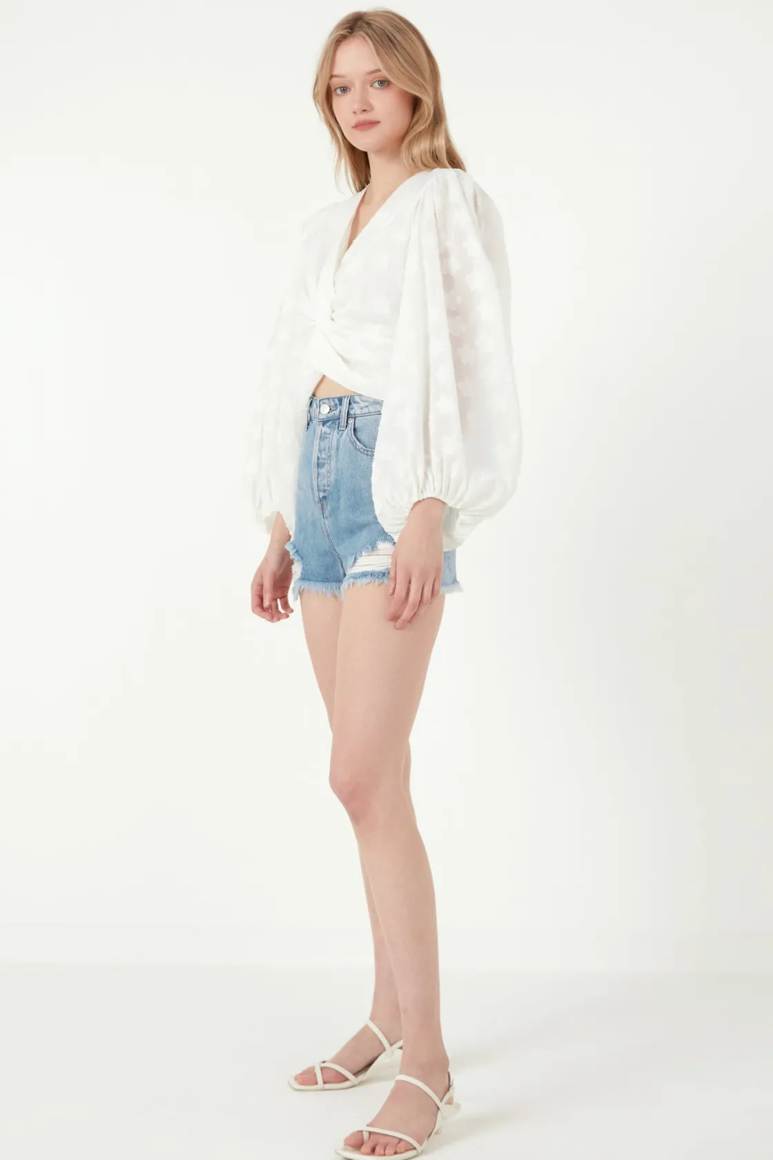 free_the_roses___floral_e_1-5.webp FREE THE ROSES Tops*- Floral Embroidered Twist Long Sleeve Top WHITE