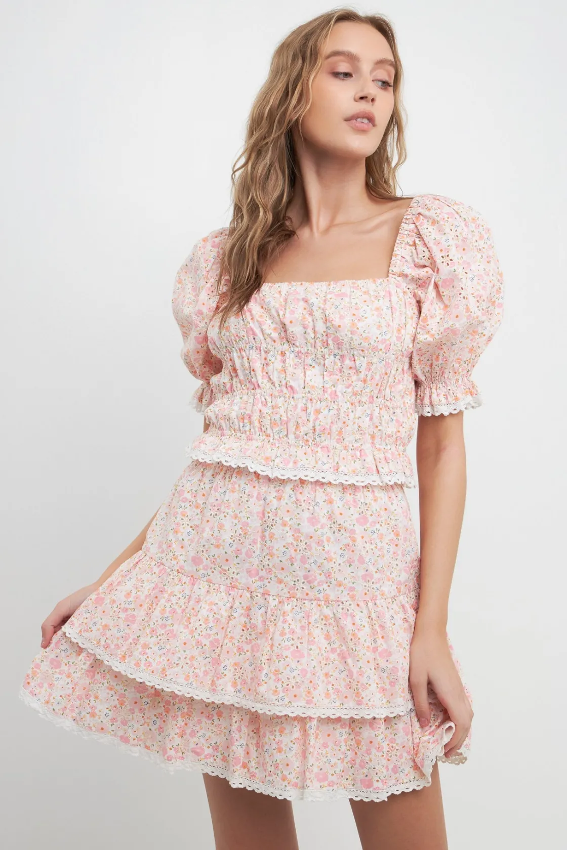 free_the_roses___floral_e_2-10.webp FREE THE ROSES Matching Sets | Skirts*- Floral Eyelet Ruffled Mini Skirt PINKMULTI