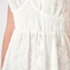 FREE THE ROSES White Dresses | Tops*- Floral Jacquard Tiered Maxi Dress WHITE