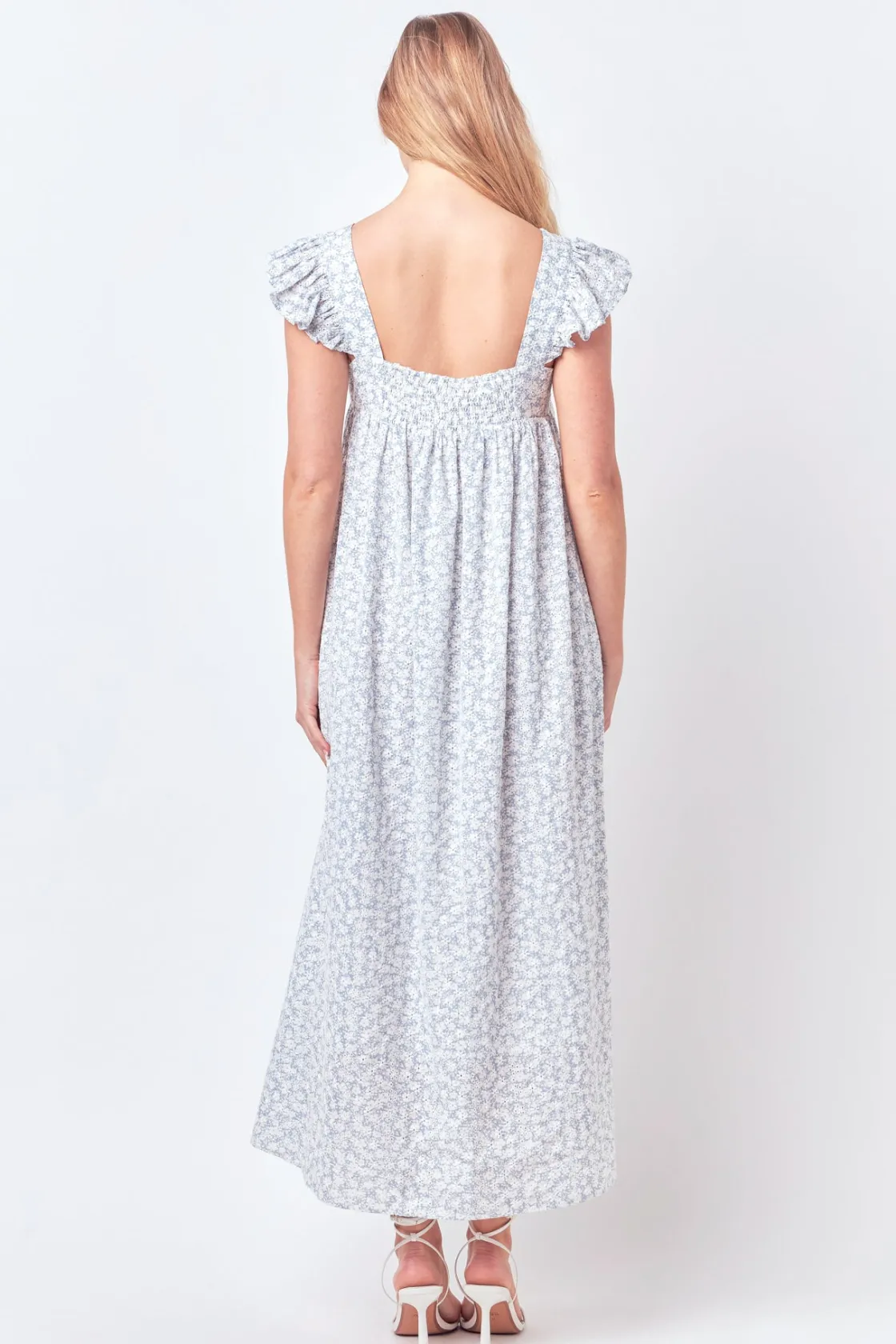 free_the_roses___floral_p_2-1.webp FREE THE ROSES Tops*- Floral Print with Embroidery Maxi Dress BLUE/WHITE
