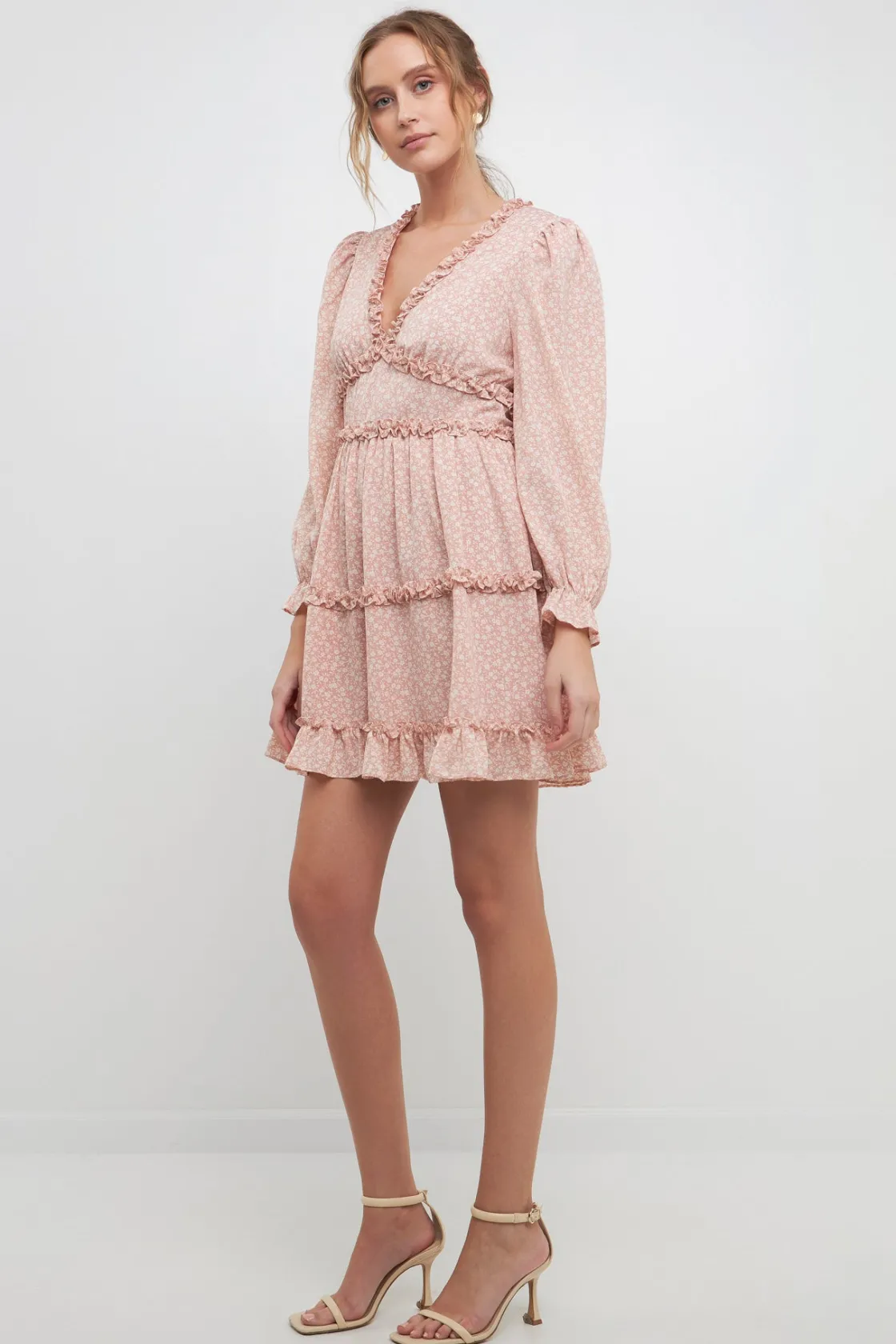 free_the_roses___floral_r_1.webp FREE THE ROSES Tops*- Floral Ruffle Detail Mini Dress PINKMULTI