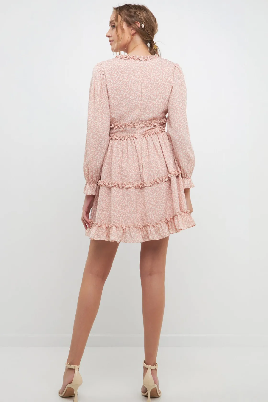 free_the_roses___floral_r_2.webp FREE THE ROSES Tops*- Floral Ruffle Detail Mini Dress PINKMULTI