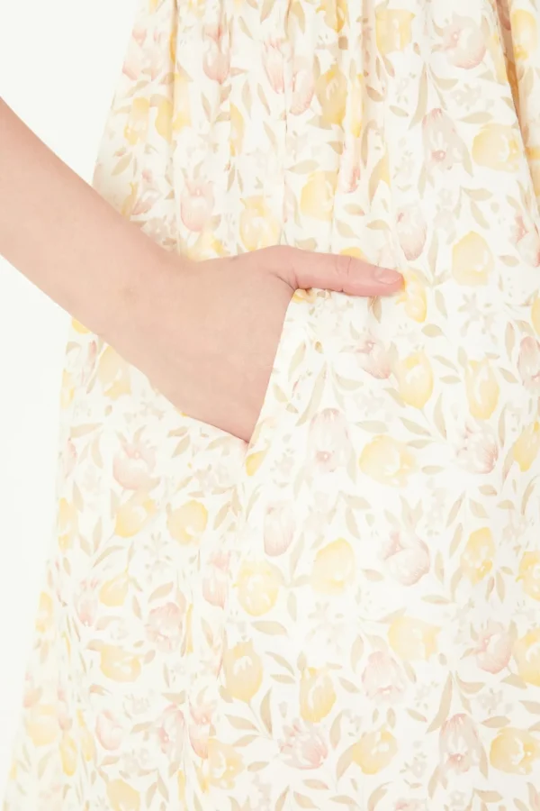 FREE THE ROSES Tops*- Floral Strappy back Mini Dress YELLOW