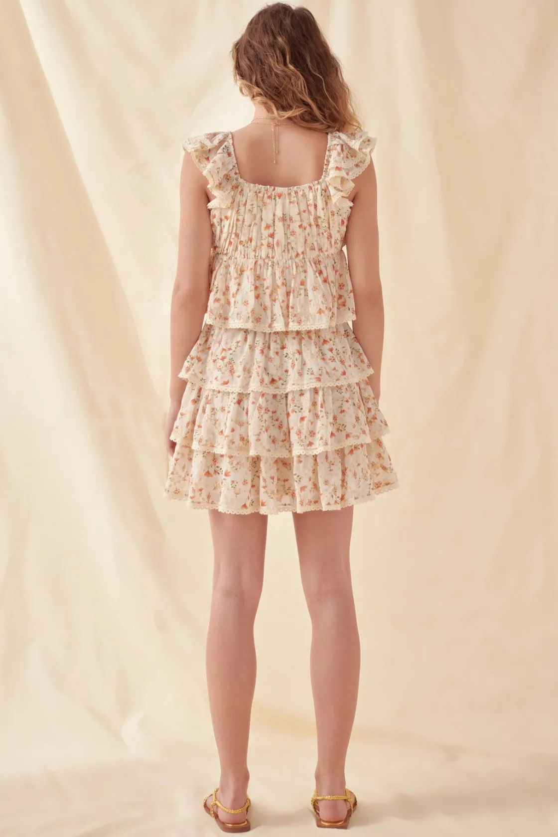free_the_roses___high_wai_2.webp FREE THE ROSES Skirts | Tops*- High Waisted Ruffle Skirt with Lace IVORYMULTI