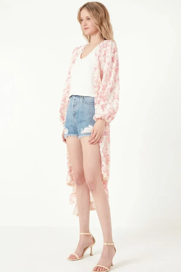 FREE THE ROSES Tops*- High-Low Maxi Dress PINK