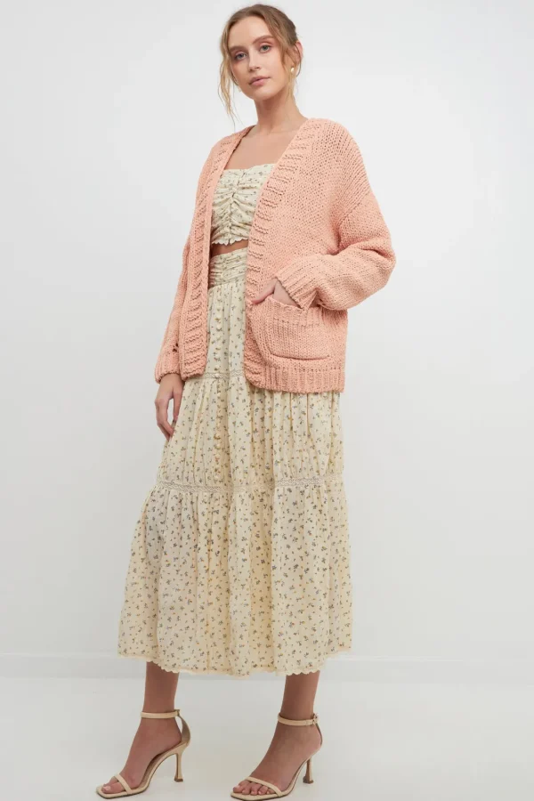 FREE THE ROSES Cardigans | Tops*- Oversized Chunky Cardigan