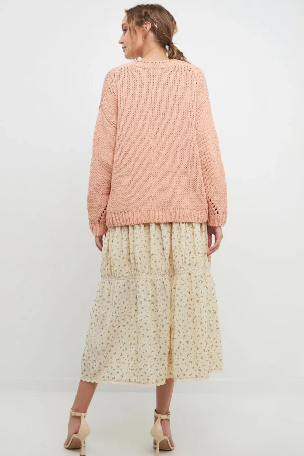 FREE THE ROSES Cardigans | Tops*- Oversized Chunky Cardigan