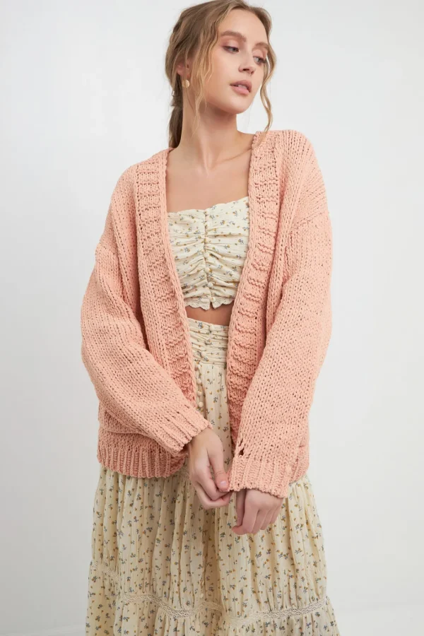 FREE THE ROSES Cardigans | Tops*- Oversized Chunky Cardigan