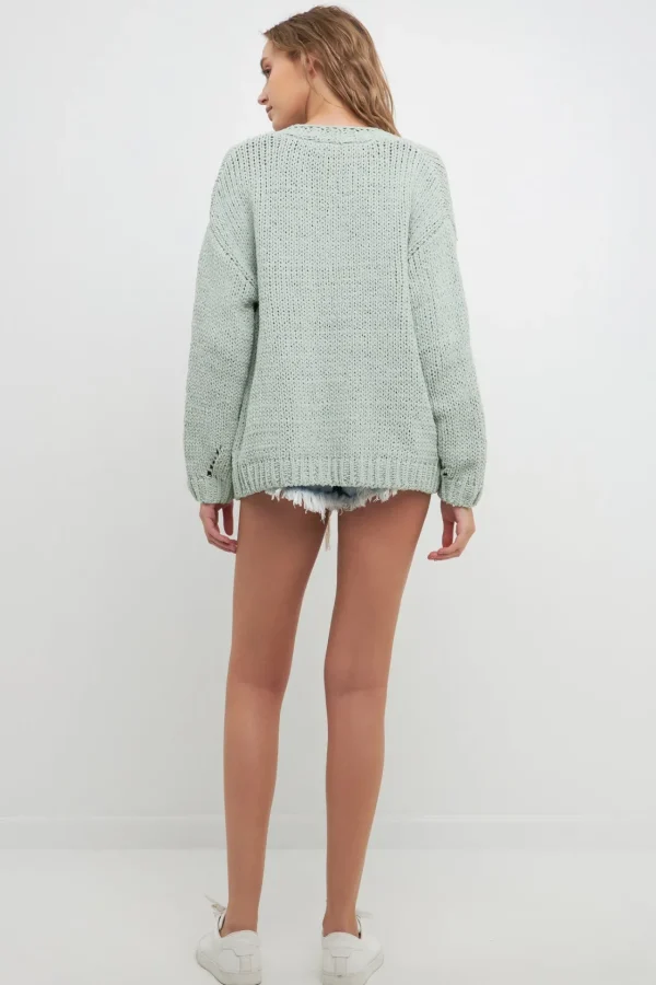 FREE THE ROSES Cardigans | Tops*- Oversized Chunky Cardigan