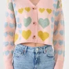 FREE THE ROSES Cardigans | Tops*- Pastel Heart Cardigan MULTI