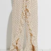 FREE THE ROSES Pants | Tops*- Polka Dot Ruffled Pants BEIGE