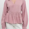 FREE THE ROSES Tops*- Puff Long Sleeve Top MAUVE