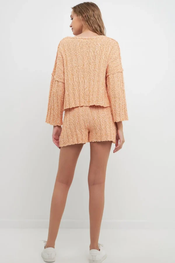 FREE THE ROSES Loungewear | Sweaters & Knits*- Pullover Ribbed Sweater ORANGE