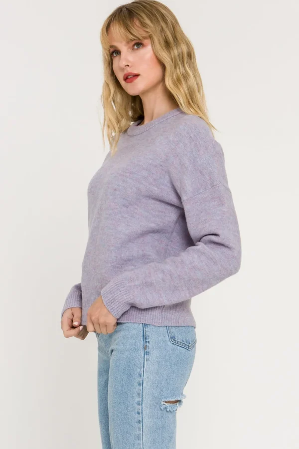FREE THE ROSES Sweaters & Knits | Tops*- Round Neck Sweater LAVENDER