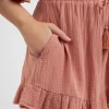 FREE THE ROSES Tops*- Ruffle Detail Romper RUST