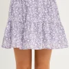 FREE THE ROSES Skirts | Tops*- Single Tiered Mini Skirt LAVENDER
