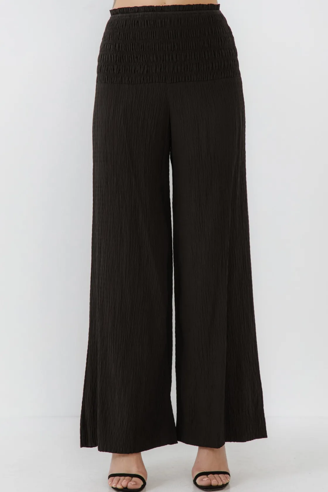 free_the_roses___smocked__0-4.webp FREE THE ROSES Pants | Tops*- Smocked Detail Pants BLACK