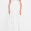 FREE THE ROSES White Dresses | Tops*- Strap Twist Ruffled Crinkled Maxi WHITE
