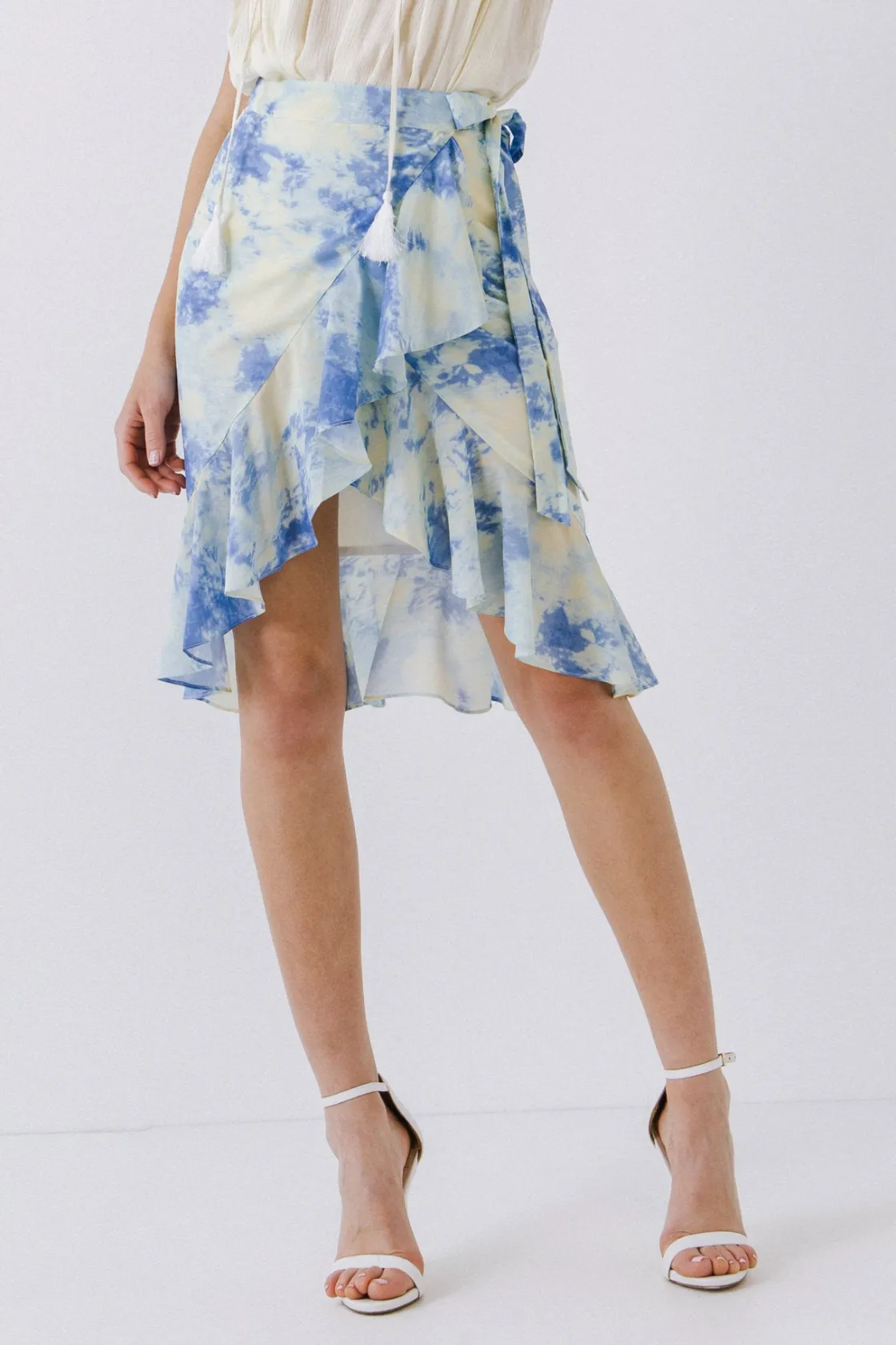 free_the_roses___tie_dye__3.webp FREE THE ROSES Skirts | Tops*- Tie Dye Wrap Skirt BLUE