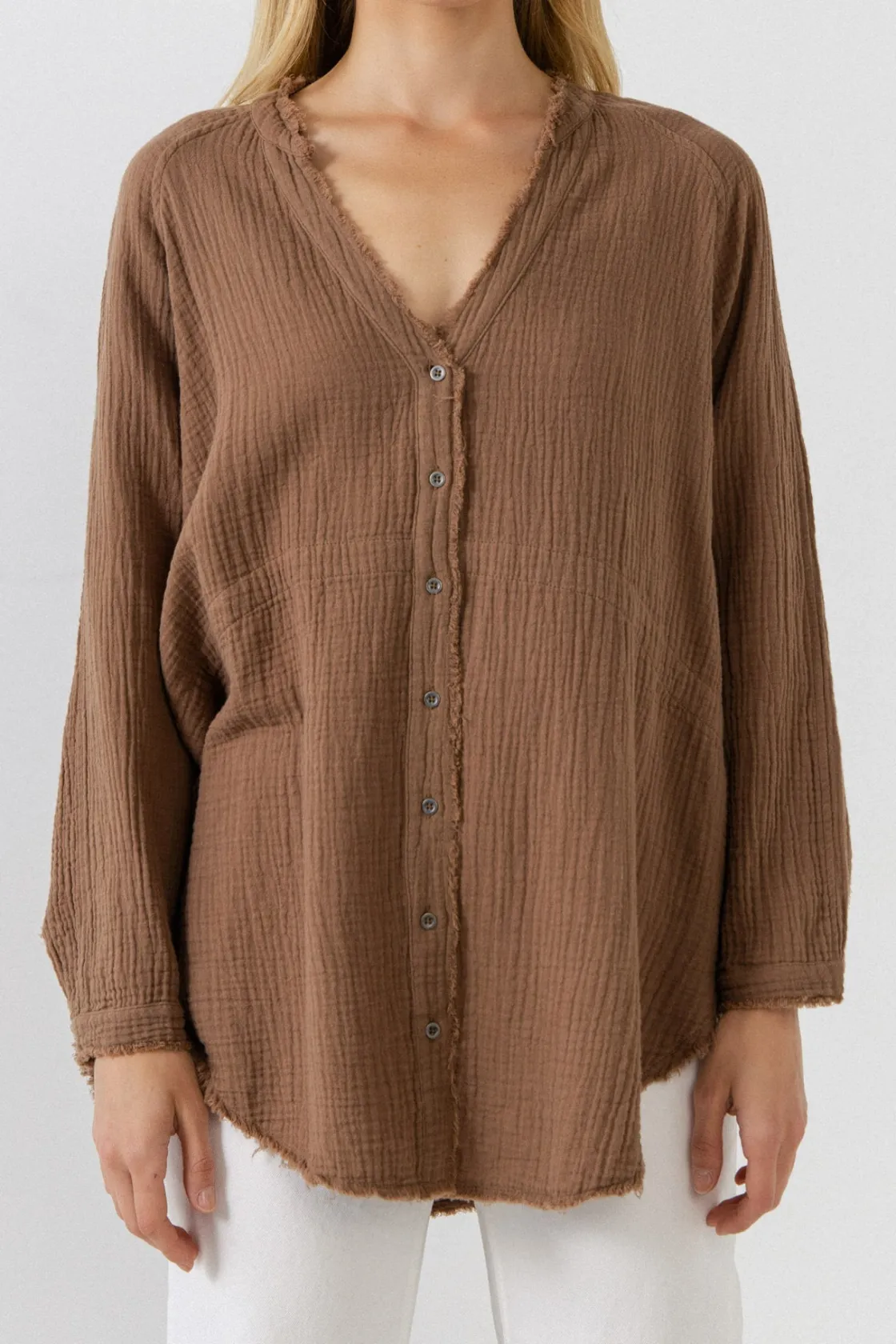 free_the_roses__button_do_0.webp FREE THE ROSES Boho Dresses | Tops*- Button Down Tunic