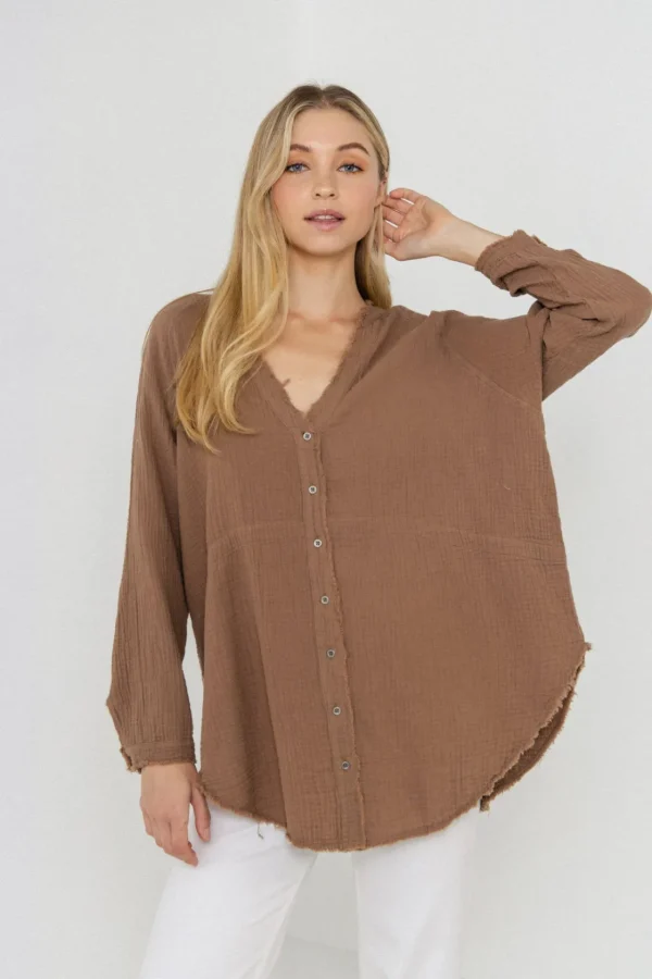 FREE THE ROSES Boho Dresses | Tops*- Button Down Tunic