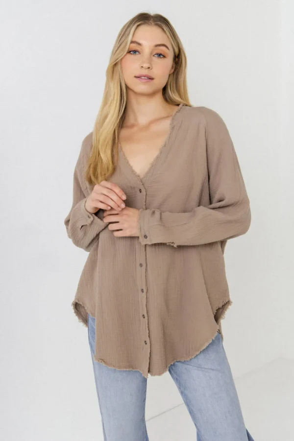 FREE THE ROSES Boho Dresses | Tops*- Button Down Tunic