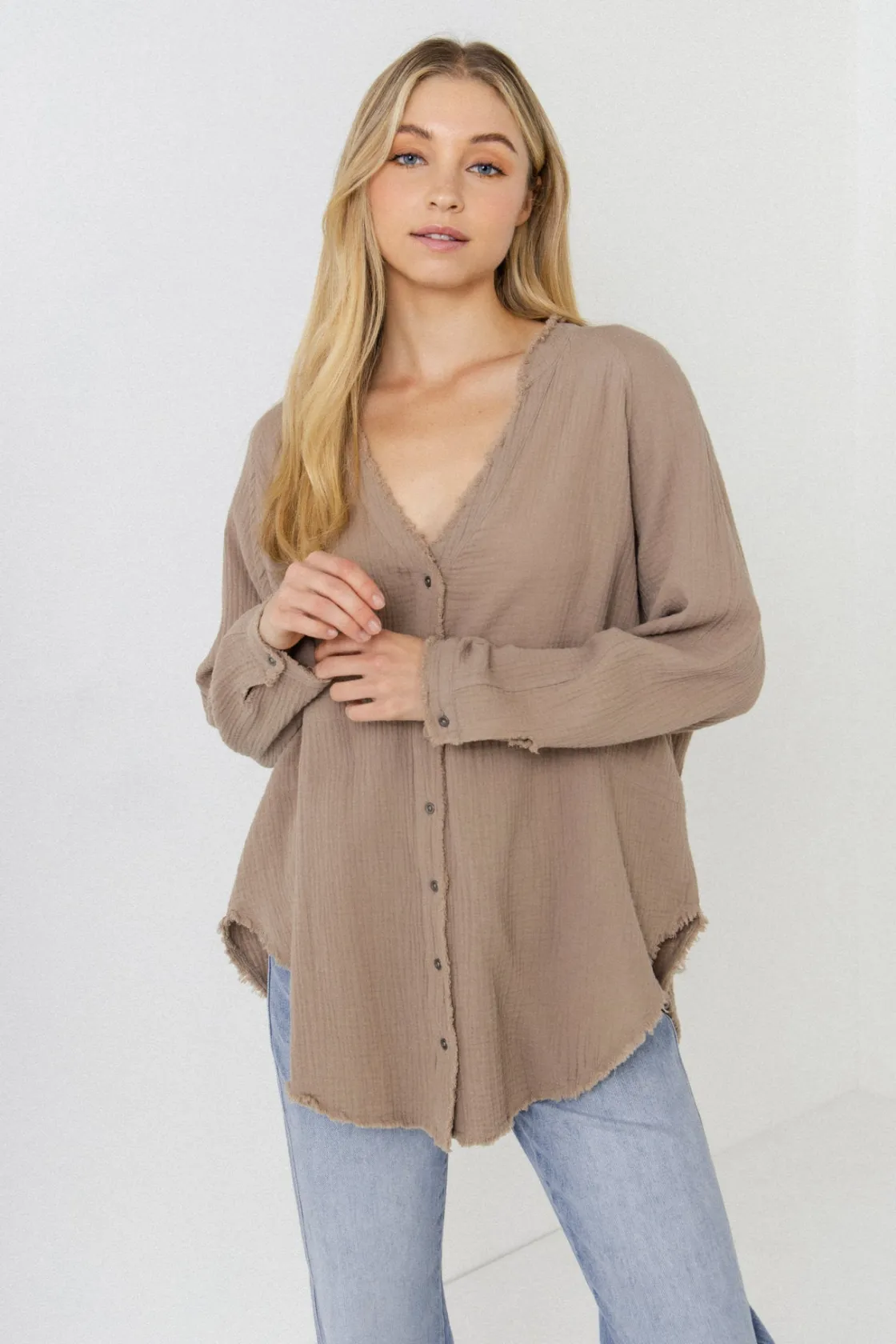 free_the_roses__button_do_8.webp FREE THE ROSES Boho Dresses | Tops*- Button Down Tunic