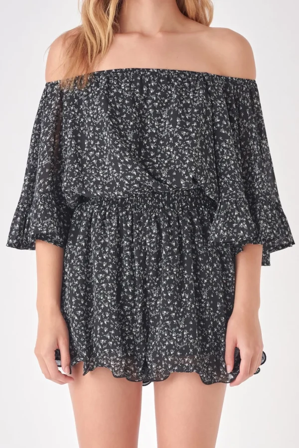 FREE THE ROSES Tops*- Flowy Ditsy Floral Romper